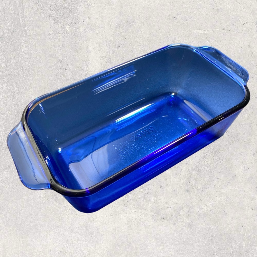Pyrex Cobalt Blue Glass Loaf Pan